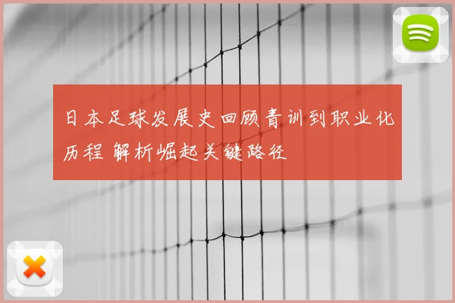日本足球发展史回顾青训到职业化历程 解析崛起关键路径